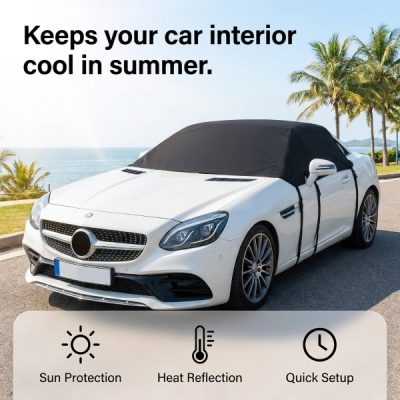 Двулицево покривало за предно стъкло, 170x120 см, UV + Скреж | CARCOVER